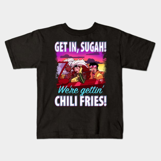 Get In, Sugah! Kids T-Shirt by artoflucas